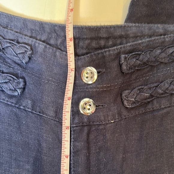 Linen adjustable pants with rhinestone details - Picture 13 of 15
